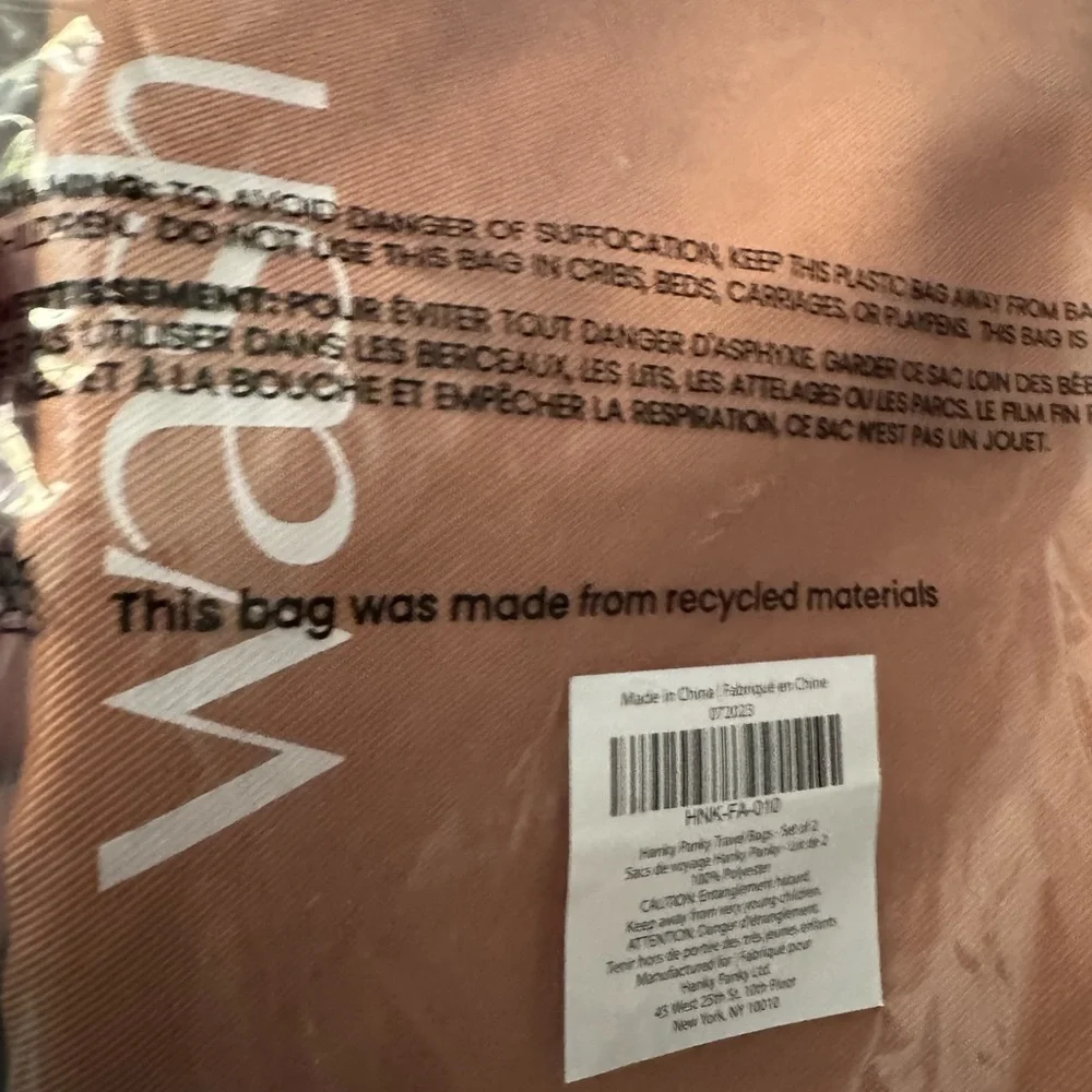 Hanky Panky Pink Garment Bag